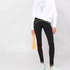 Karl Lagerfeld Technical contrast stitching leggings