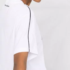 Karl Lagerfeld pipe-detail logo T-shirt