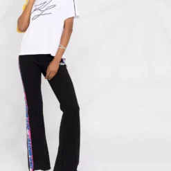 Karl Lagerfeld pipe-detail logo T-shirt