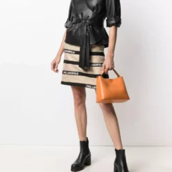 Karl Lagerfeld faux-leather shirt jacket