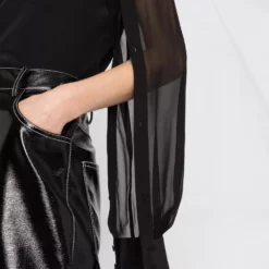 Karl Lagerfeld sheer-sleeved shirt