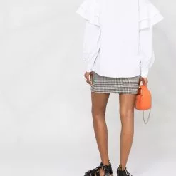 Karl Lagerfeld ruffled poplin blouse