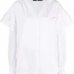Karl Lagerfeld ruffled poplin blouse
