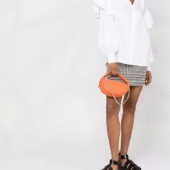 Karl Lagerfeld ruffled poplin blouse