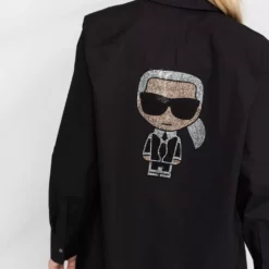 Karl Lagerfeld embellished-Karl shirt