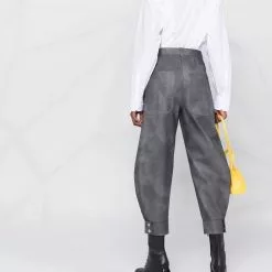 Karl Lagerfeld stripe-print bib collar shirt