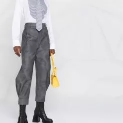 Karl Lagerfeld stripe-print bib collar shirt