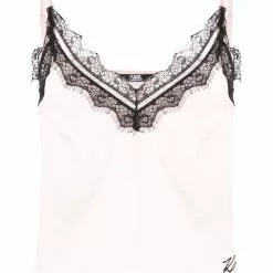 Karl Lagerfeld lace-trim camisole