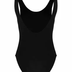 Karl Lagerfeld logo-print strap swimsuit