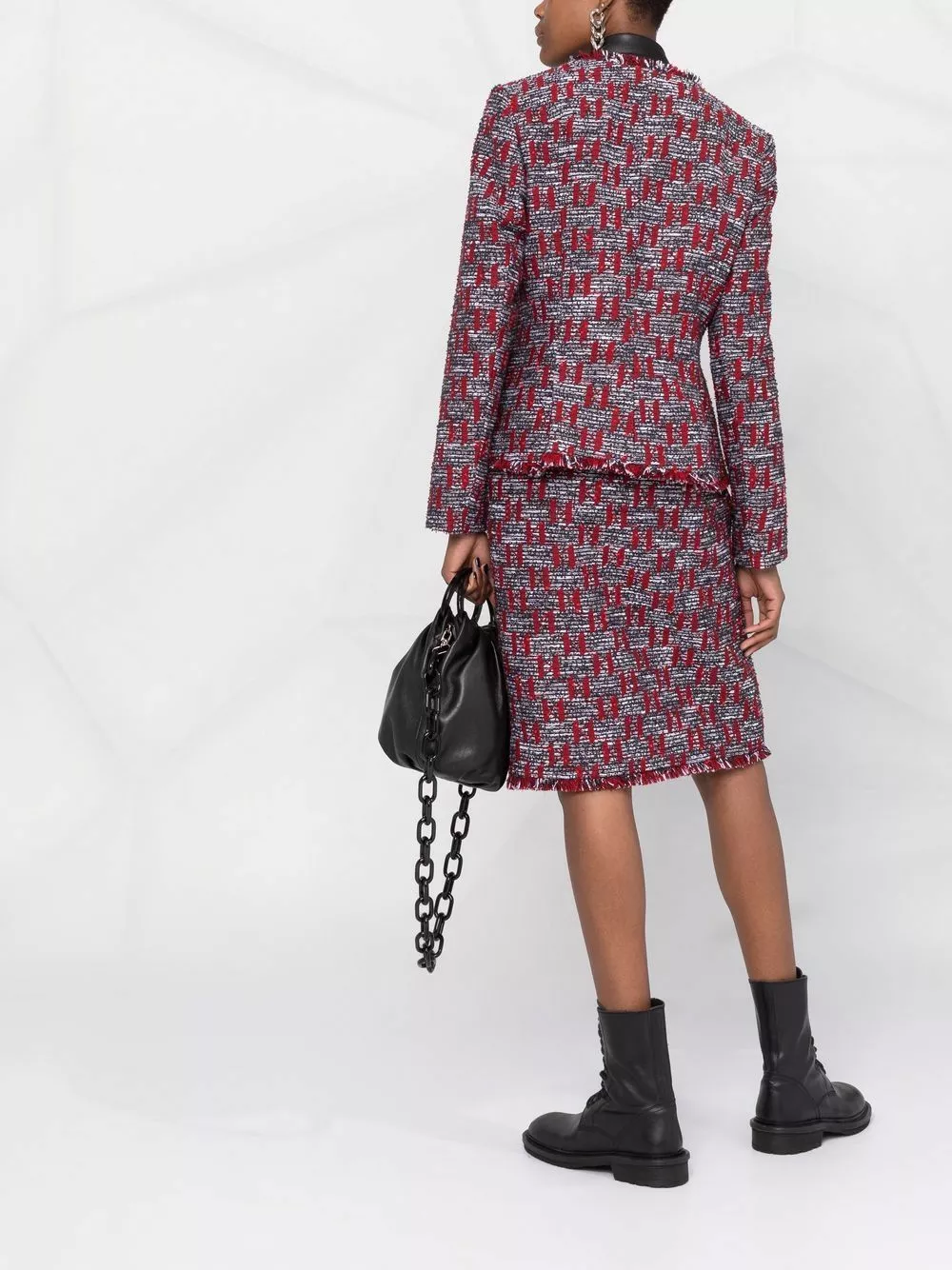 Karl Lagerfeld KL monogram bouclé jacket