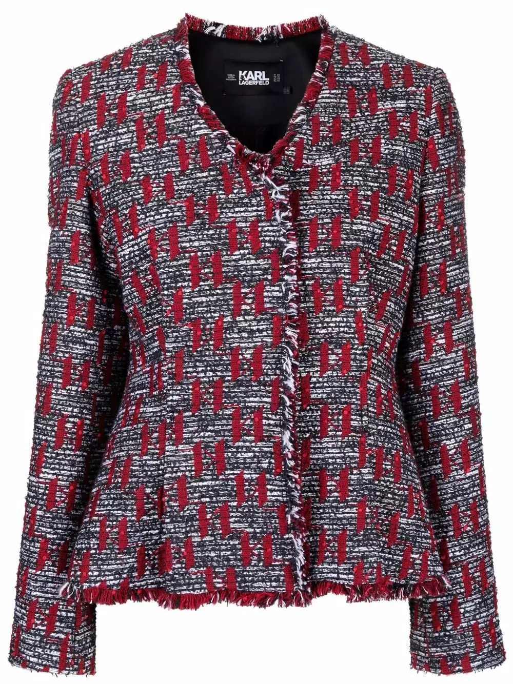 Karl Lagerfeld KL monogram bouclé jacket