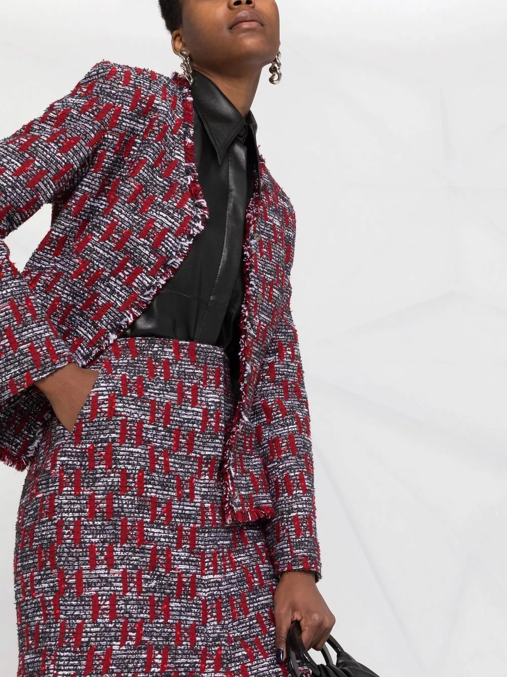 Karl Lagerfeld KL monogram bouclé jacket