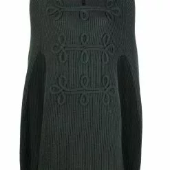 Karl Lagerfeld wool soutache-detail cape