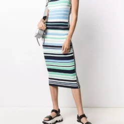 Karl Lagerfeld striped knit tank top