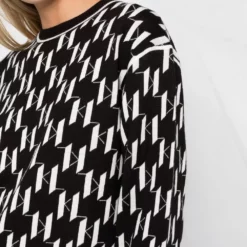 Karl Lagerfeld monogram-print knitted jumper