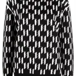 Karl Lagerfeld monogram-print knitted jumper