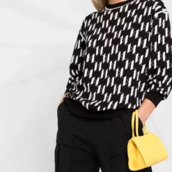 Karl Lagerfeld monogram-print knitted jumper