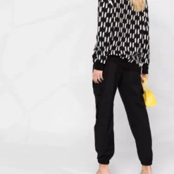 Karl Lagerfeld monogram-print knitted jumper