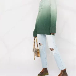 Karl Lagerfeld appliqué-logo gradient jumper