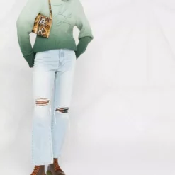 Karl Lagerfeld appliqué-logo gradient jumper