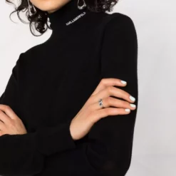 Karl Lagerfeld logo-embroidered merino jumper