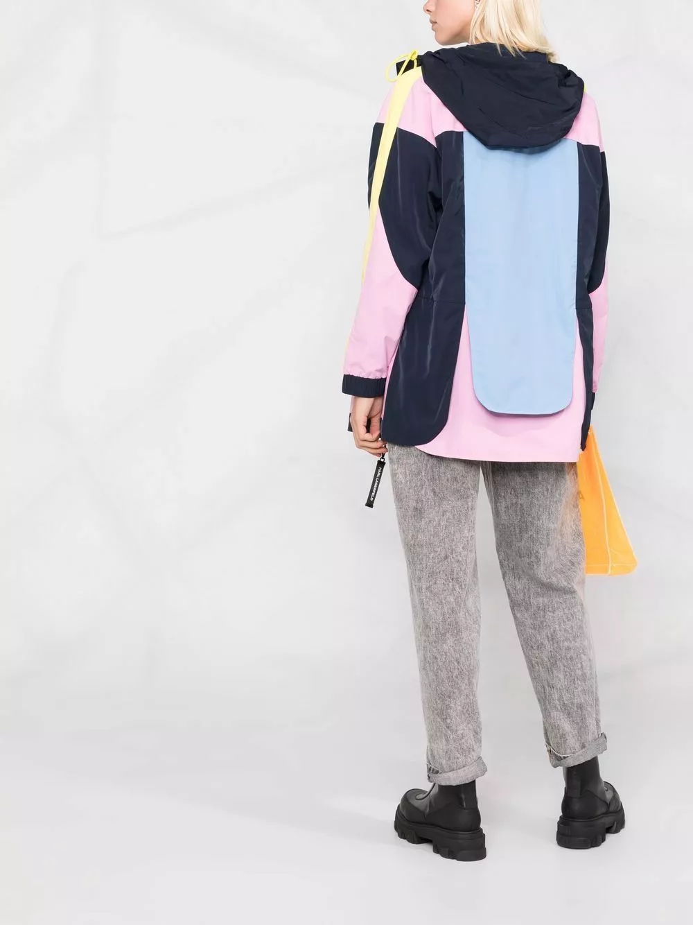 Karl Lagerfeld colour-block hooded parka