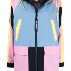 Karl Lagerfeld colour-block hooded parka