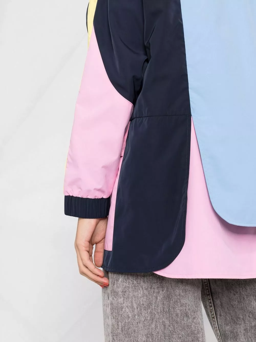 Karl Lagerfeld colour-block hooded parka