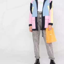 Karl Lagerfeld colour-block hooded parka