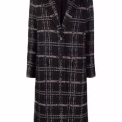 Karl Lagerfeld logo-check tailored coat