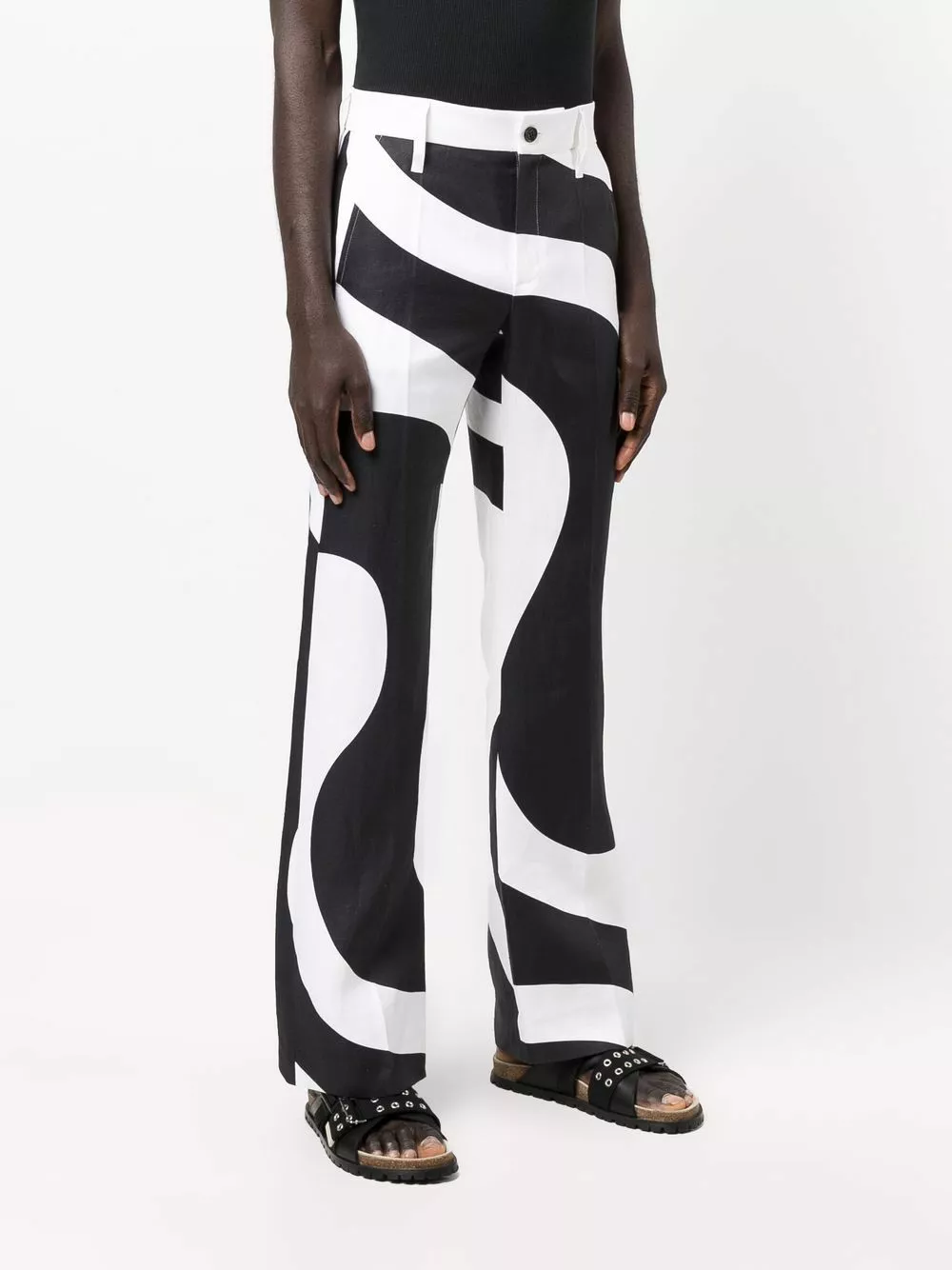 Karl Lagerfeld x Kenneth swirl-print trousers