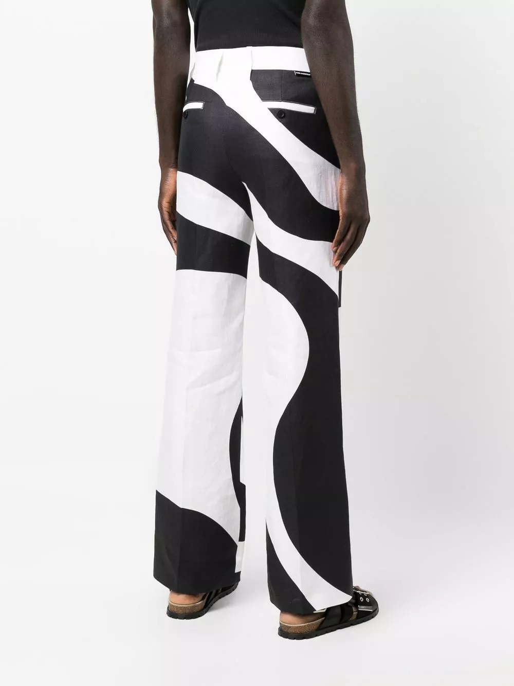 Karl Lagerfeld x Kenneth swirl-print trousers