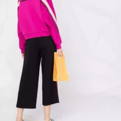 Karl Lagerfeld tape wide-leg track pants