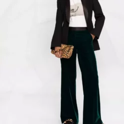Karl Lagerfeld high-waisted flared-leg trousers
