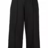 Karl Lagerfeld bouclé-stripe cropped trousers
