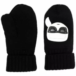 Karl Lagerfeld K/Ikonik wool mittens