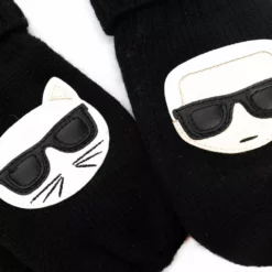 Karl Lagerfeld K/Ikonik wool mittens
