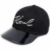 Karl Lagerfeld Signature logo-embroidered visor cap