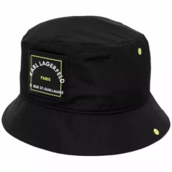 Karl Lagerfeld logo-patch bucket hat