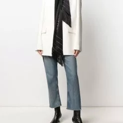 Karl Lagerfeld stud-embellished tie scarf