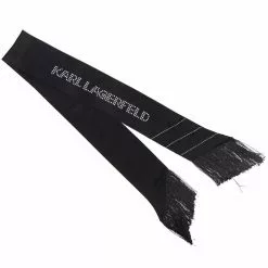 Karl Lagerfeld stud-embellished tie scarf