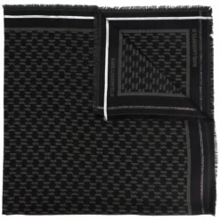 Karl Lagerfeld K/Monogram jacquard wool-blend scarf
