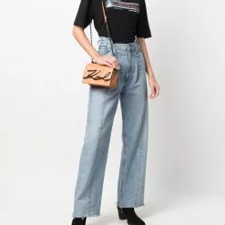 Karl Lagerfeld logo-plaque satchel bag