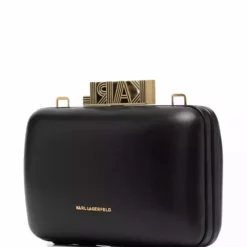 Karl Lagerfeld K/Ikonik pin-detail clutch