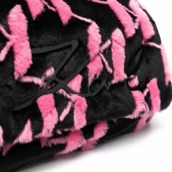 Karl Lagerfeld monogram faux-fur crossbody bag
