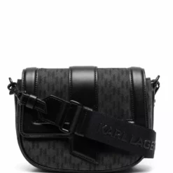 Karl Lagerfeld K/Saddle monogram shoulder bag