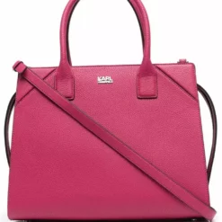 Karl Lagerfeld Stone logo-plaque tote bag