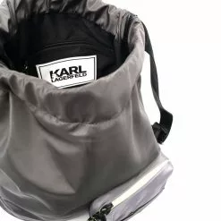Karl Lagerfeld logo-pocket drawstring backpack