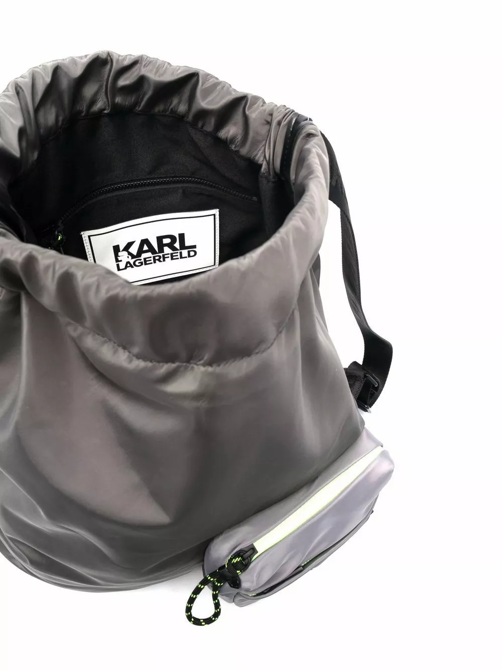 Karl Lagerfeld logo-pocket drawstring backpack