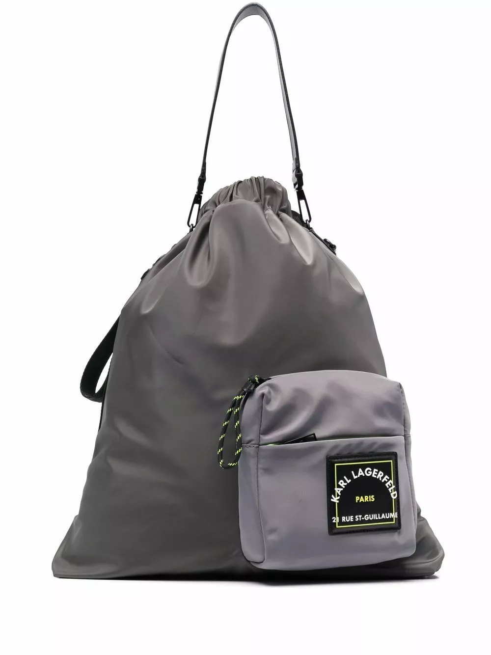 Karl Lagerfeld logo-pocket drawstring backpack